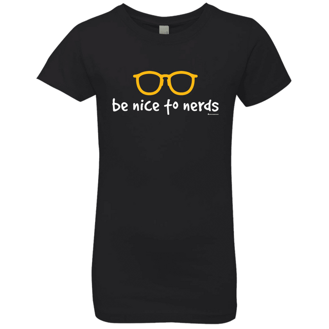 T-Shirts Black / YXS Be Nice To Nerds Girls Premium T-Shirt