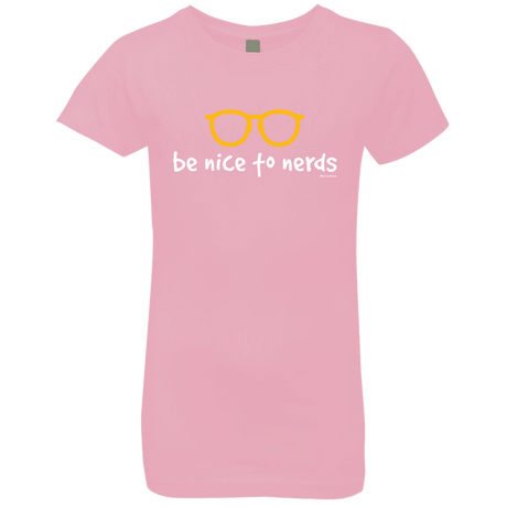T-Shirts Light Pink / YXS Be Nice To Nerds Girls Premium T-Shirt