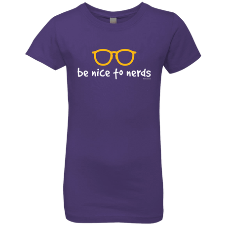 T-Shirts Purple Rush / YXS Be Nice To Nerds Girls Premium T-Shirt