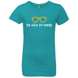 T-Shirts Tahiti Blue / YXS Be Nice To Nerds Girls Premium T-Shirt