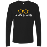 Be Nice To Nerds Men's Premium Long Sleeve
