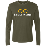 Be Nice To Nerds Men's Premium Long Sleeve