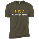 T-Shirts Military Green / X-Small Be Nice To Nerds Men's Premium T-Shirt