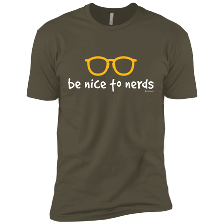 T-Shirts Military Green / X-Small Be Nice To Nerds Men's Premium T-Shirt