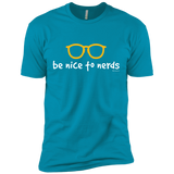 T-Shirts Turquoise / X-Small Be Nice To Nerds Men's Premium T-Shirt
