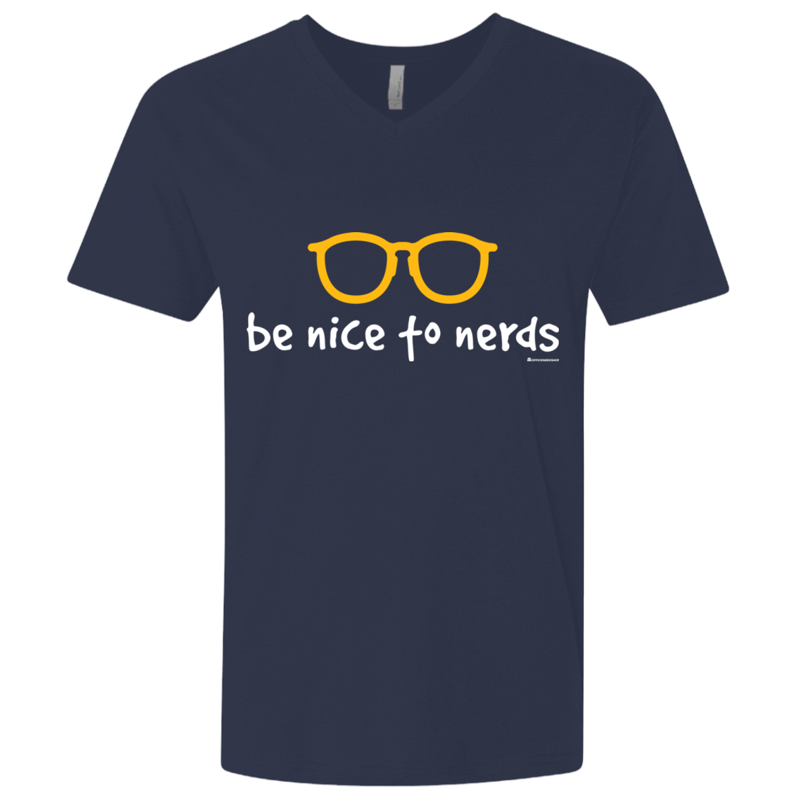 T-Shirts Midnight Navy / X-Small Be Nice To Nerds Men's Premium V-Neck