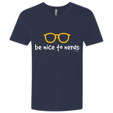 T-Shirts Midnight Navy / X-Small Be Nice To Nerds Men's Premium V-Neck