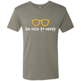 T-Shirts Venetian Grey / Small Be Nice To Nerds Men's Triblend T-Shirt