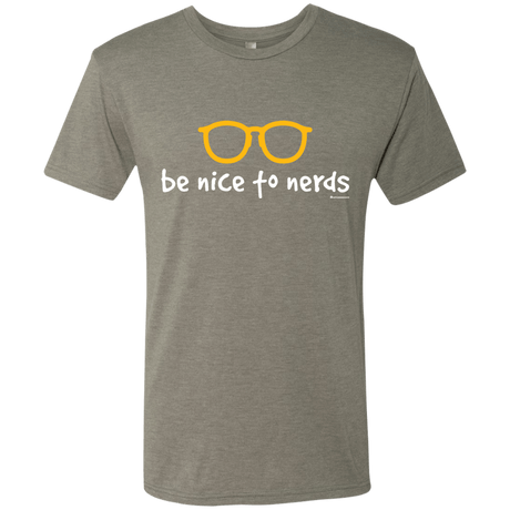 T-Shirts Venetian Grey / Small Be Nice To Nerds Men's Triblend T-Shirt