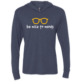 T-Shirts Vintage Navy / X-Small Be Nice To Nerds Triblend Long Sleeve Hoodie Tee