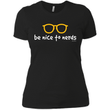 T-Shirts Black / X-Small Be Nice To Nerds Women's Premium T-Shirt