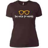 T-Shirts Dark Chocolate / X-Small Be Nice To Nerds Women's Premium T-Shirt