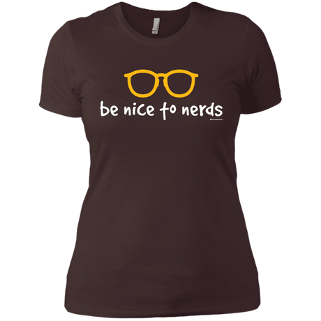T-Shirts Dark Chocolate / X-Small Be Nice To Nerds Women's Premium T-Shirt