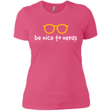 T-Shirts Hot Pink / X-Small Be Nice To Nerds Women's Premium T-Shirt