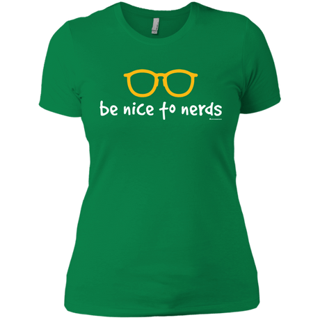 T-Shirts Kelly Green / X-Small Be Nice To Nerds Women's Premium T-Shirt
