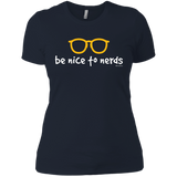 T-Shirts Midnight Navy / X-Small Be Nice To Nerds Women's Premium T-Shirt