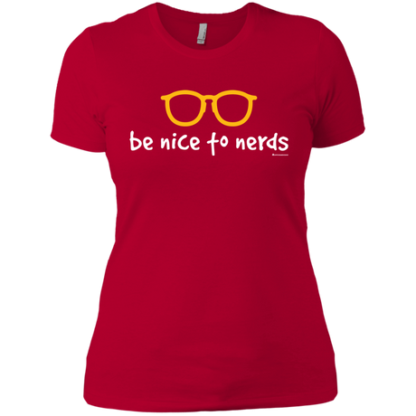 T-Shirts Red / X-Small Be Nice To Nerds Women's Premium T-Shirt