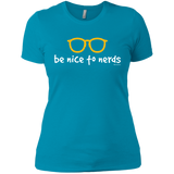 T-Shirts Turquoise / X-Small Be Nice To Nerds Women's Premium T-Shirt