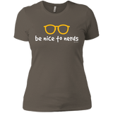 T-Shirts Warm Grey / X-Small Be Nice To Nerds Women's Premium T-Shirt