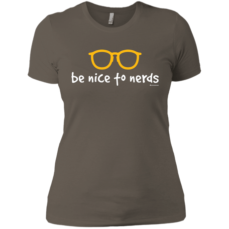 T-Shirts Warm Grey / X-Small Be Nice To Nerds Women's Premium T-Shirt