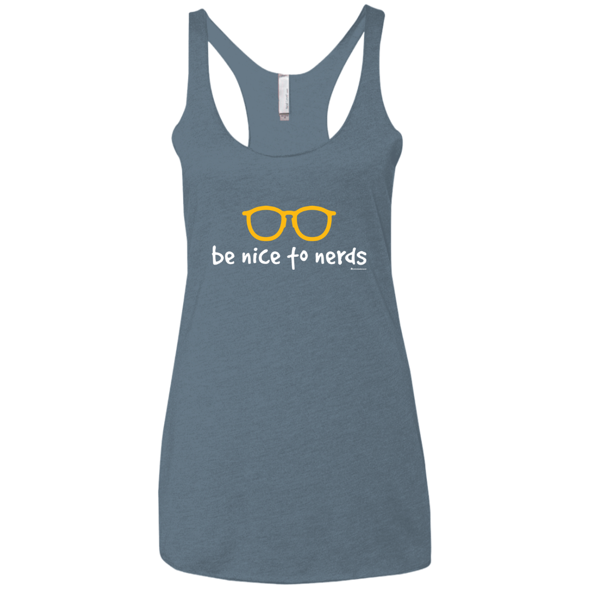 T-Shirts Indigo / X-Small Be Nice To Nerds Women's Triblend Racerback Tank