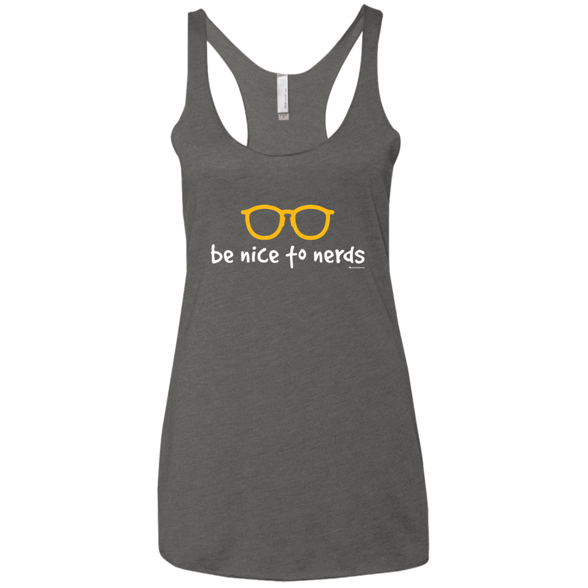 T-Shirts Premium Heather / X-Small Be Nice To Nerds Women's Triblend Racerback Tank