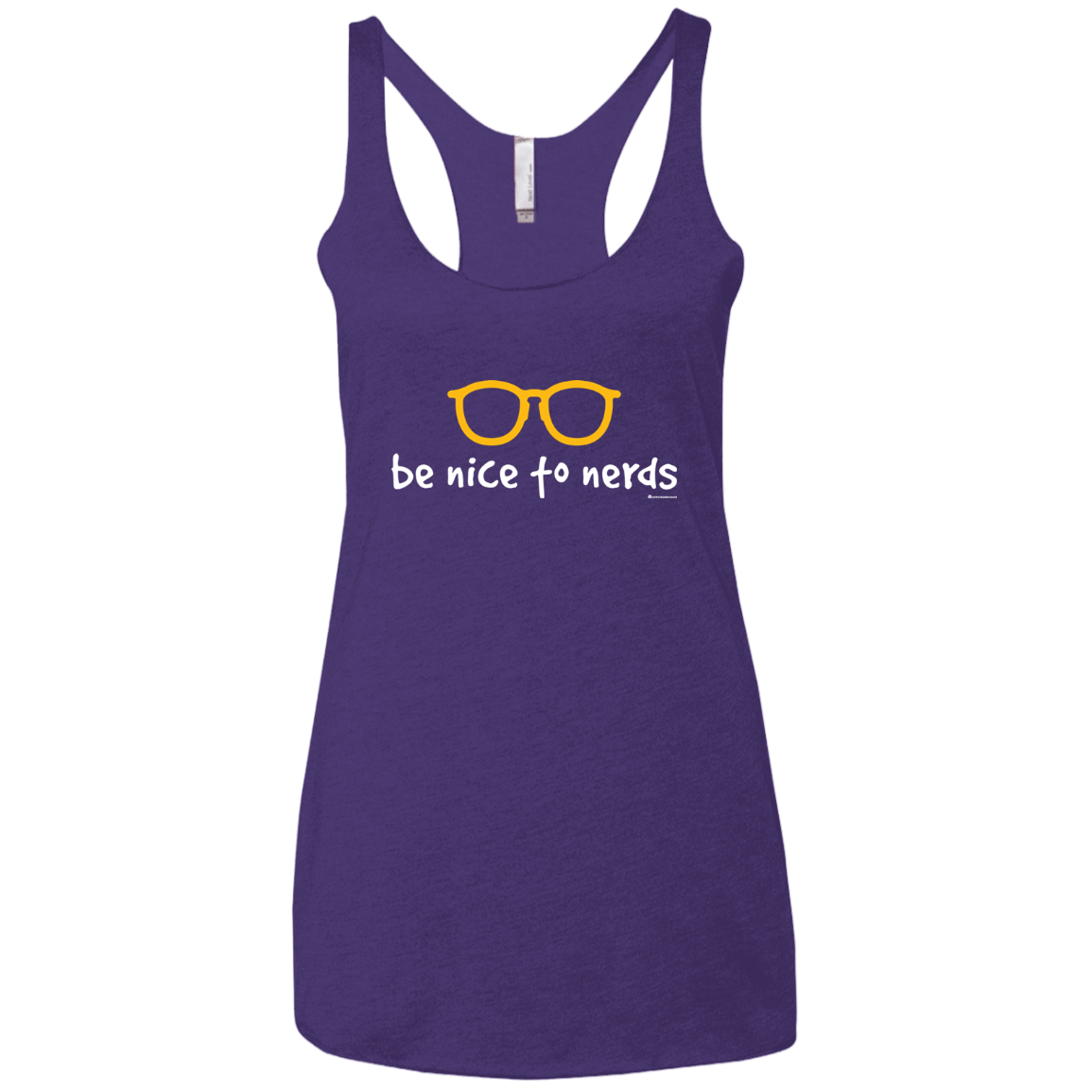 T-Shirts Purple Rush / X-Small Be Nice To Nerds Women's Triblend Racerback Tank