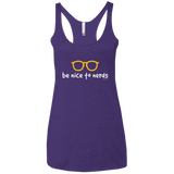 T-Shirts Purple Rush / X-Small Be Nice To Nerds Women's Triblend Racerback Tank