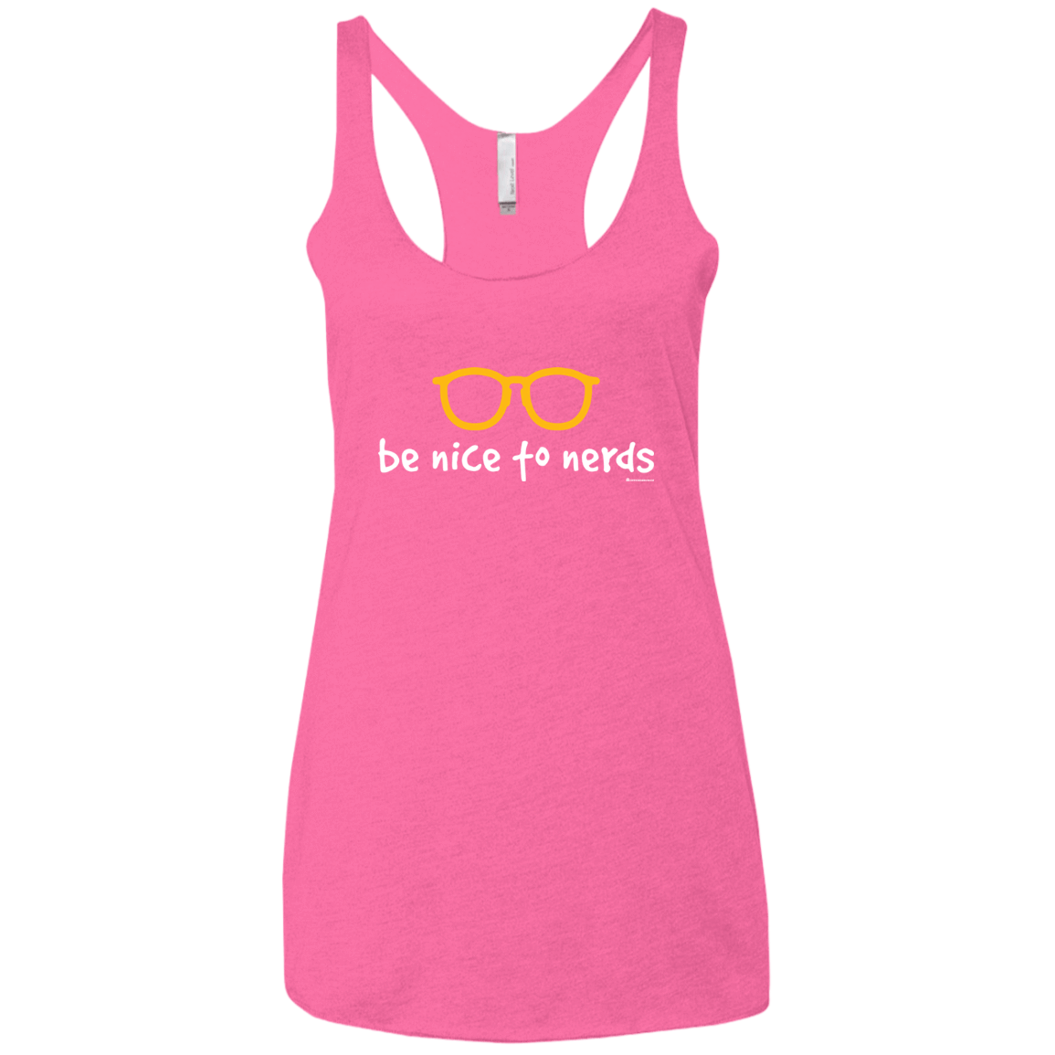 T-Shirts Vintage Pink / X-Small Be Nice To Nerds Women's Triblend Racerback Tank