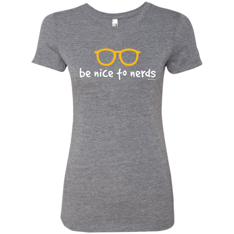 T-Shirts Premium Heather / Small Be Nice To Nerds Women's Triblend T-Shirt