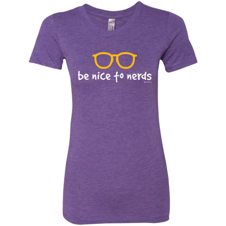 T-Shirts Purple Rush / Small Be Nice To Nerds Women's Triblend T-Shirt