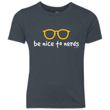 T-Shirts Vintage Navy / YXS Be Nice To Nerds Youth Triblend T-Shirt