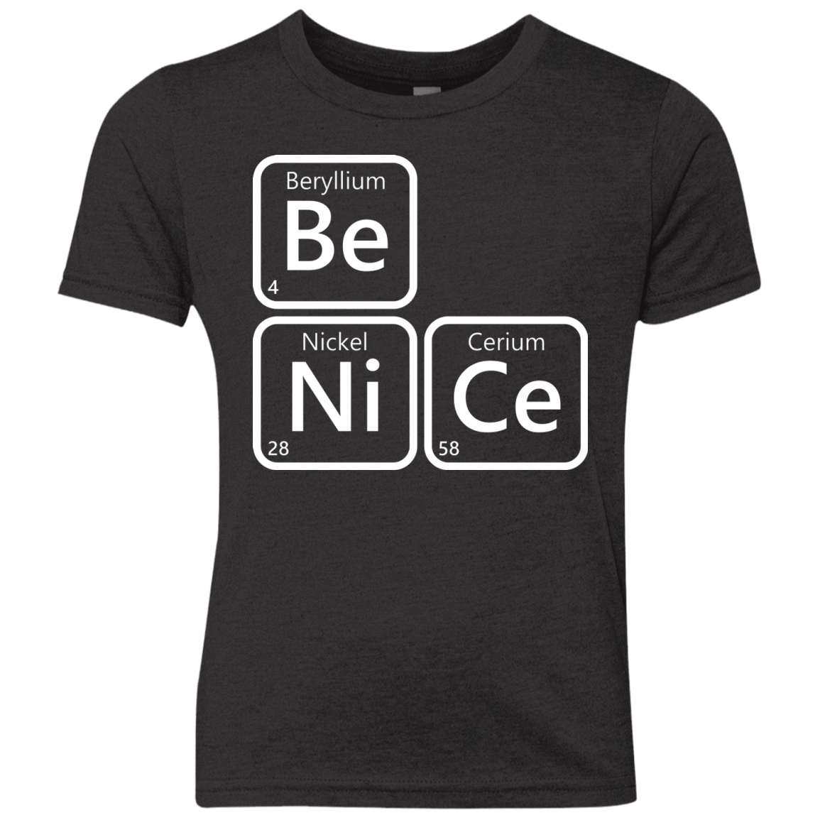 T-Shirts Vintage Black / YXS Be Nice Youth Triblend T-Shirt