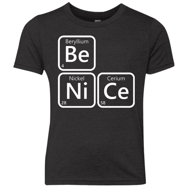 T-Shirts Vintage Black / YXS Be Nice Youth Triblend T-Shirt