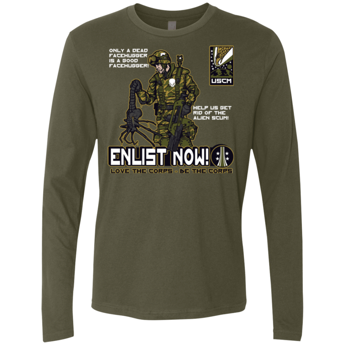 T-Shirts Military Green / Small Be The Corps Men's Premium Long Sleeve