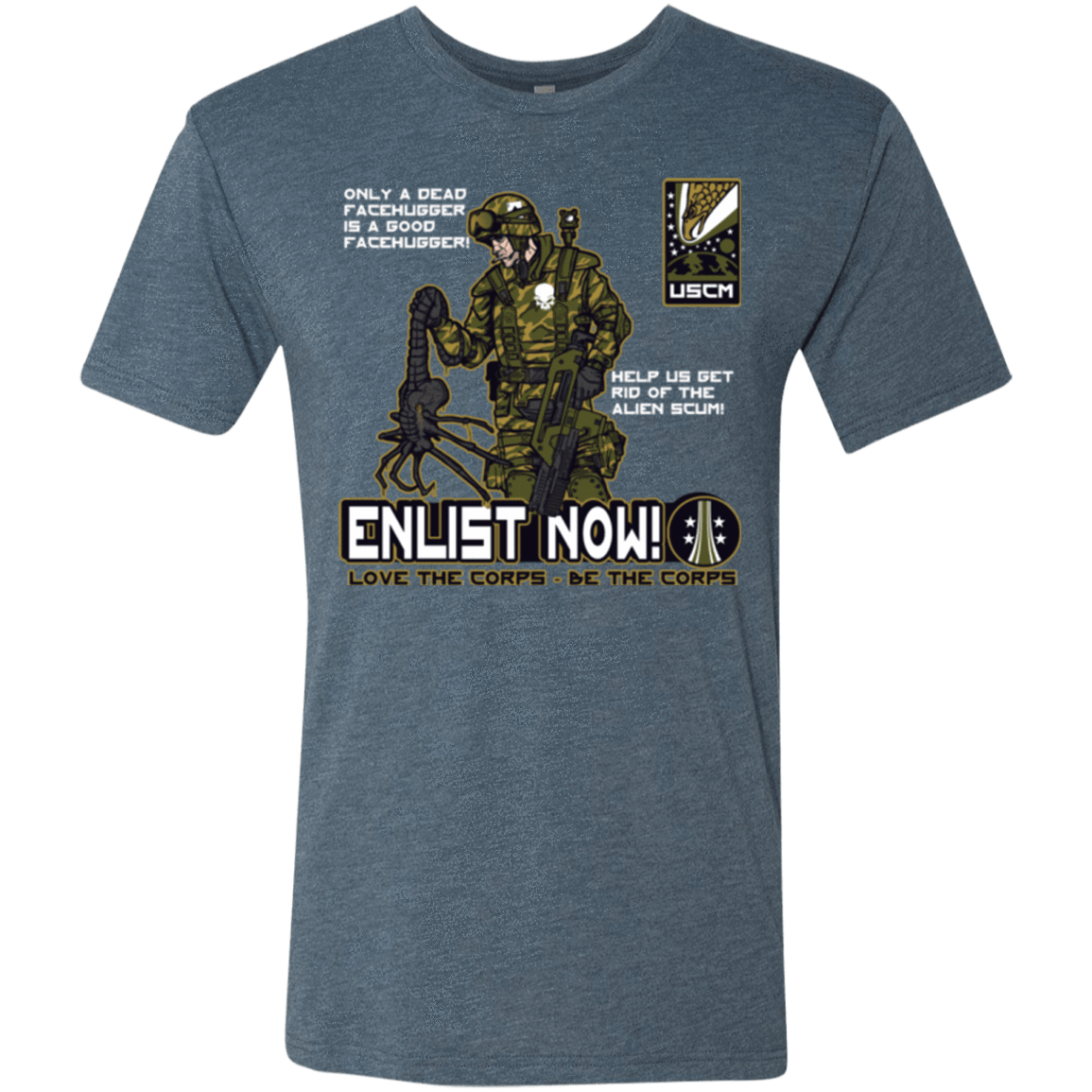 T-Shirts Indigo / Small Be The Corps Men's Triblend T-Shirt