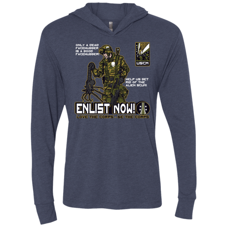 T-Shirts Vintage Navy / X-Small Be The Corps Triblend Long Sleeve Hoodie Tee