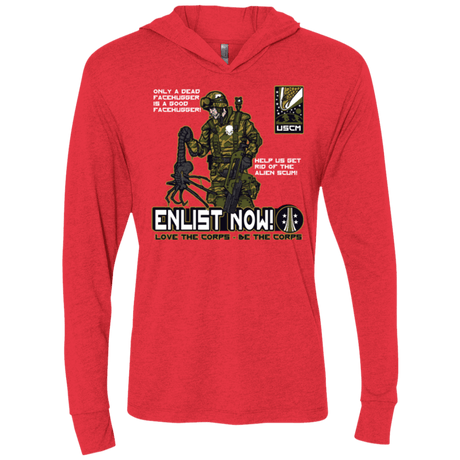 T-Shirts Vintage Red / X-Small Be The Corps Triblend Long Sleeve Hoodie Tee