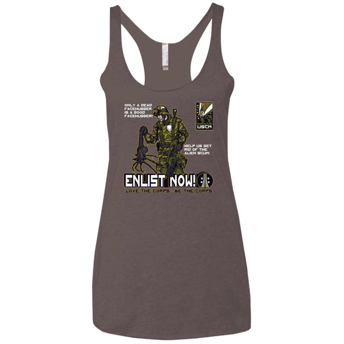 T-Shirts Macchiato / X-Small Be The Corps Women's Triblend Racerback Tank