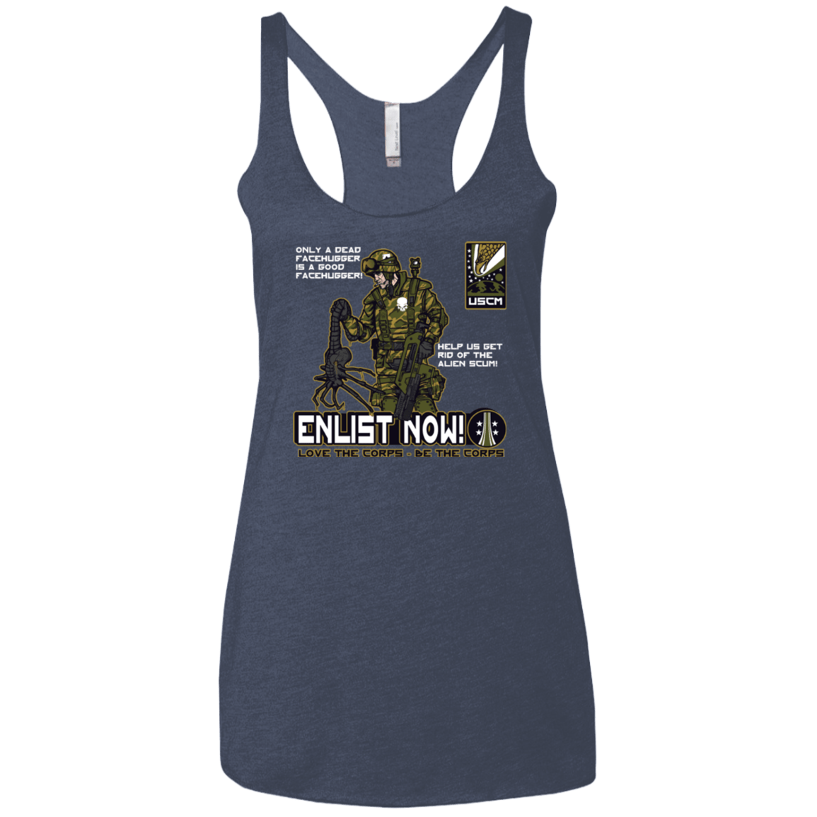 T-Shirts Vintage Navy / X-Small Be The Corps Women's Triblend Racerback Tank