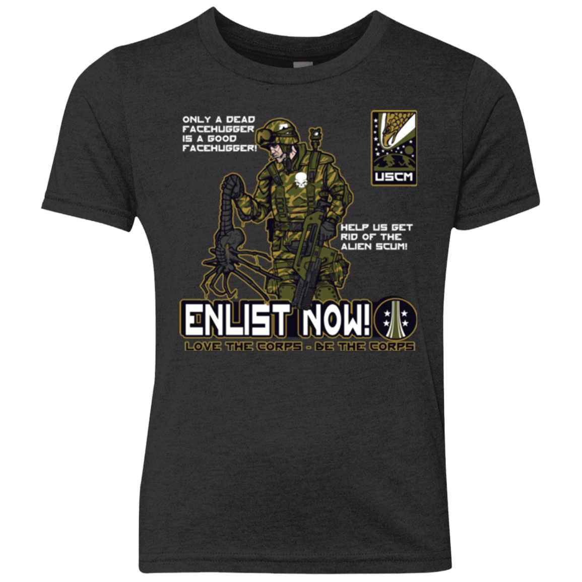 T-Shirts Vintage Black / YXS Be The Corps Youth Triblend T-Shirt