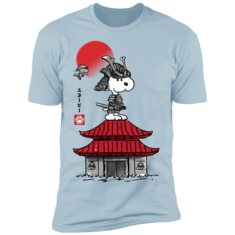 T-Shirts Light Blue / S Beagle Samurai sumi-e Men's Premium T-Shirt