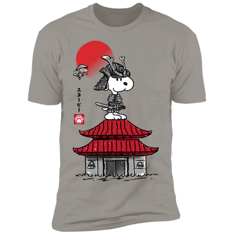T-Shirts Light Grey / S Beagle Samurai sumi-e Men's Premium T-Shirt