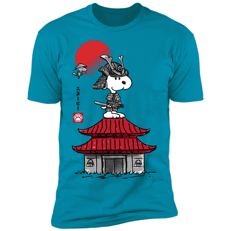 T-Shirts Turquoise / S Beagle Samurai sumi-e Men's Premium T-Shirt