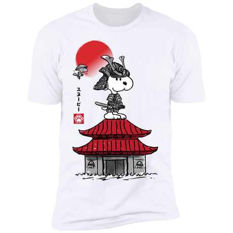 T-Shirts White / S Beagle Samurai sumi-e Men's Premium T-Shirt