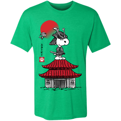 T-Shirts Envy / S Beagle Samurai sumi-e Men's Triblend T-Shirt