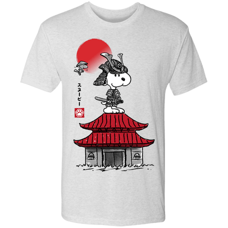 T-Shirts Heather White / S Beagle Samurai sumi-e Men's Triblend T-Shirt