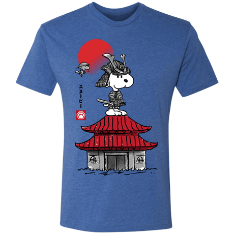 T-Shirts Vintage Royal / S Beagle Samurai sumi-e Men's Triblend T-Shirt