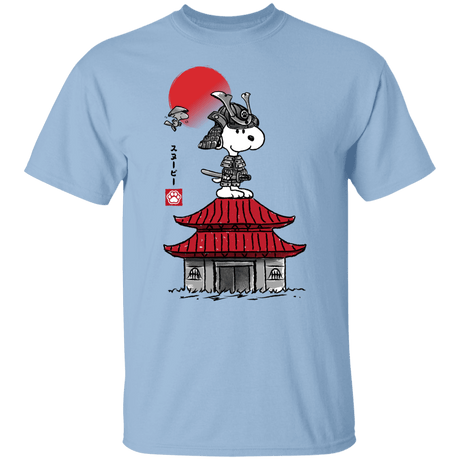 T-Shirts Light Blue / S Beagle Samurai sumi-e T-Shirt