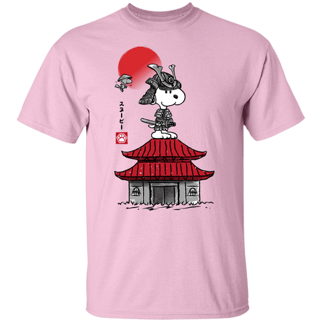 T-Shirts Light Pink / S Beagle Samurai sumi-e T-Shirt